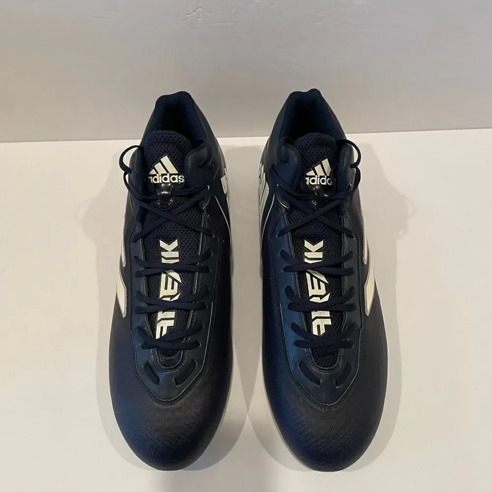 Adidas White and Blue Football Cleats Shoes with Quick-Lace System